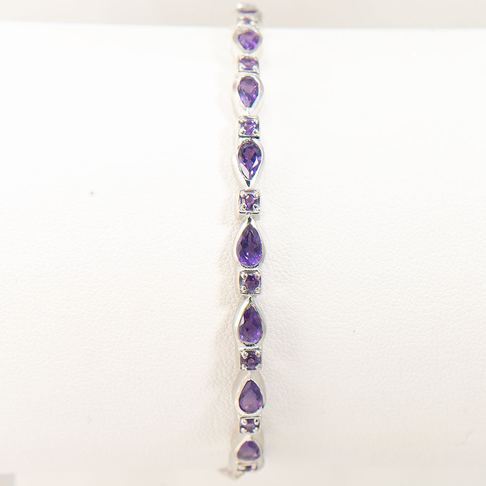 Silberarmreif mit marokkanischem Amethyst 3 