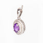 Silberanhänger mit marokkanischem Amethyst und weißem Topas