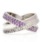 Silberring mit marokkanischem Amethyst und weißem Topas