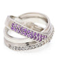Silberring mit marokkanischem Amethyst und weißem Topas