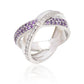 Silberring mit marokkanischem Amethyst und weißem Topas