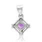 Silberanhänger mit marokkanischem Amethyst und weißem Topas