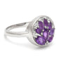 Silberring mit marokkanischem Amethyst und weißem Topas