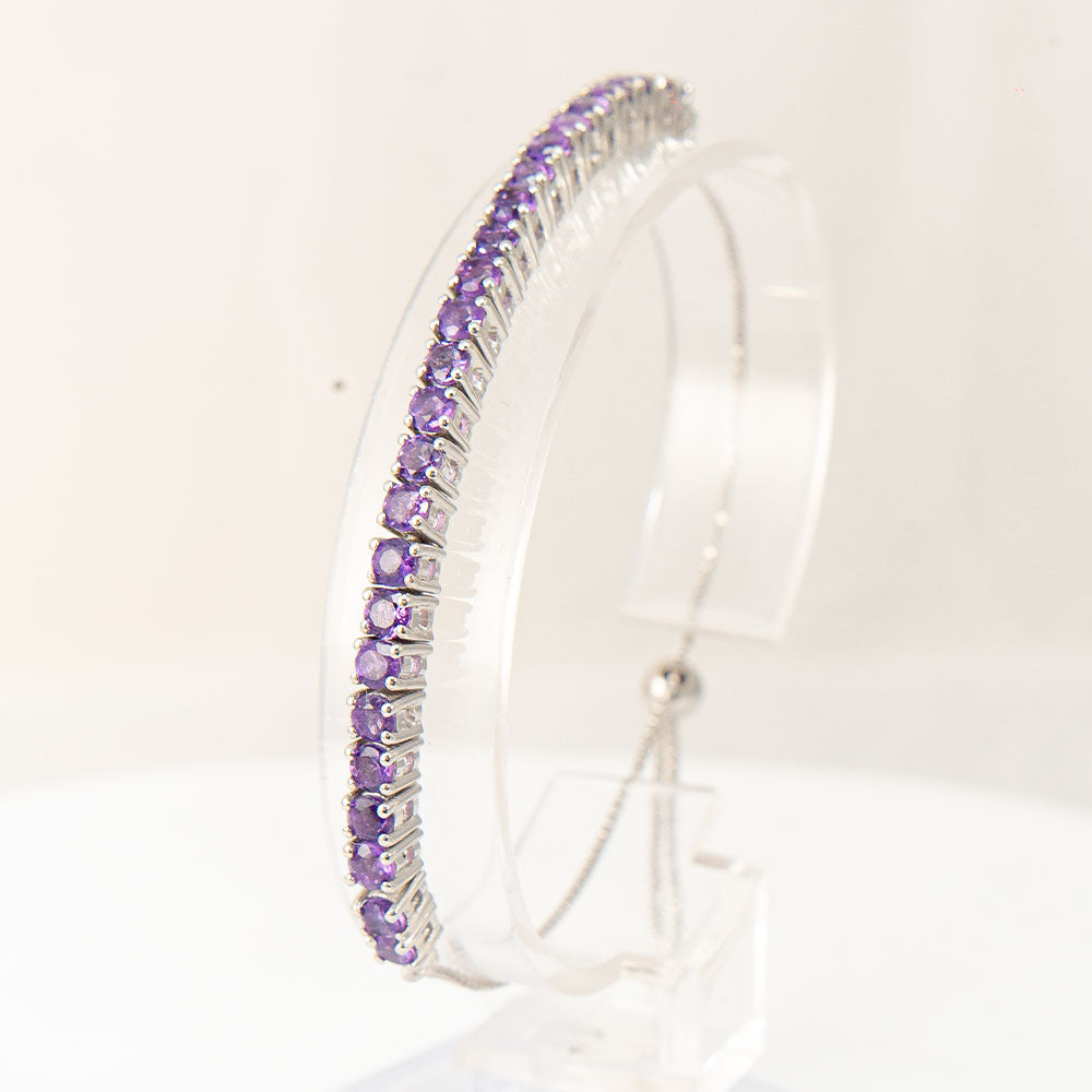 Silberarmband mit marokkanischem Amethyst 1 