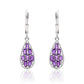 Silberohrringe mit marokkanischem Amethyst und weißem Topas