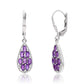 Silberohrringe mit marokkanischem Amethyst und weißem Topas