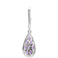 Silberohrringe mit marokkanischem Amethyst und weißem Topas