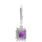 Silberohrringe mit marokkanischem Amethyst und weißem Topas