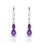 Silberohrringe mit marokkanischem Amethyst