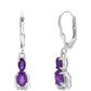 Silberohrringe mit marokkanischem Amethyst