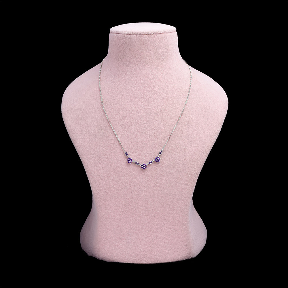 Silberhalskette mit marokkanischem Amethyst