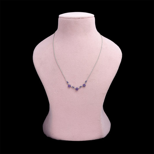Silberhalskette mit marokkanischem Amethyst