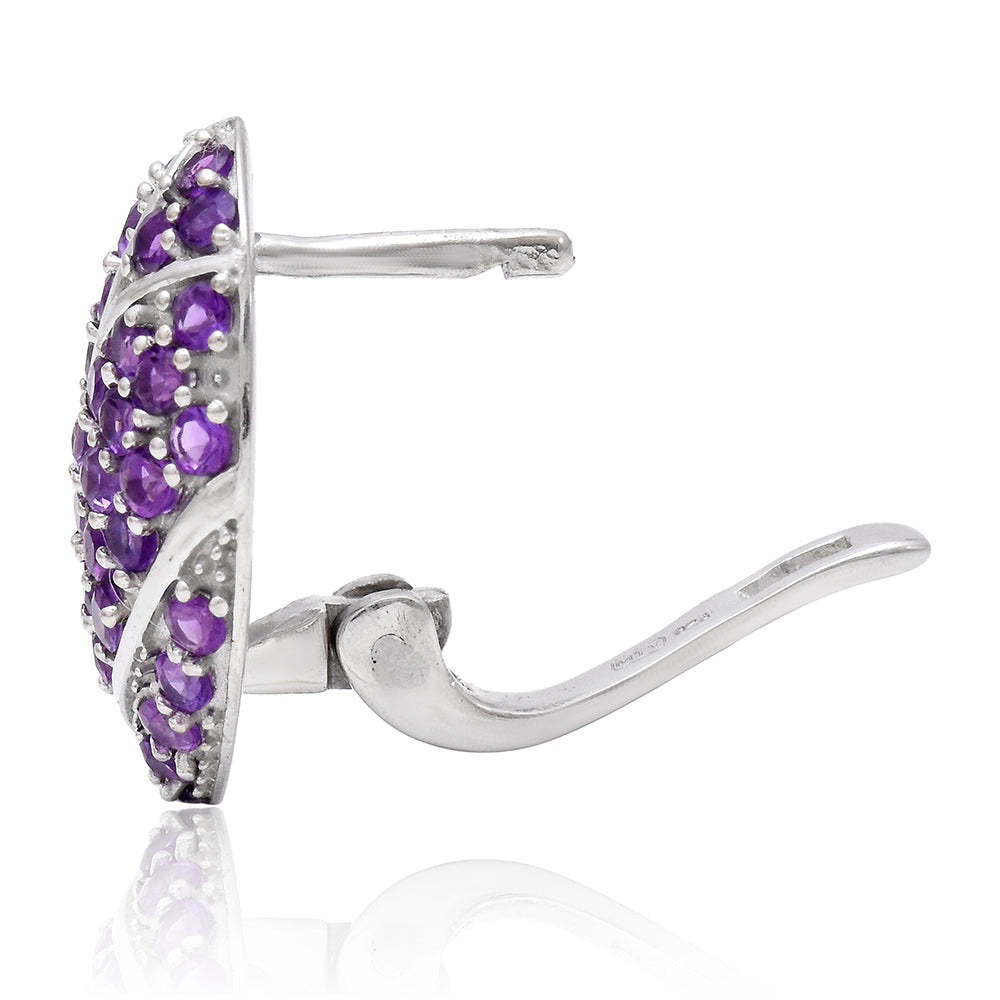 Silberohrringe mit marokkanischem Amethyst