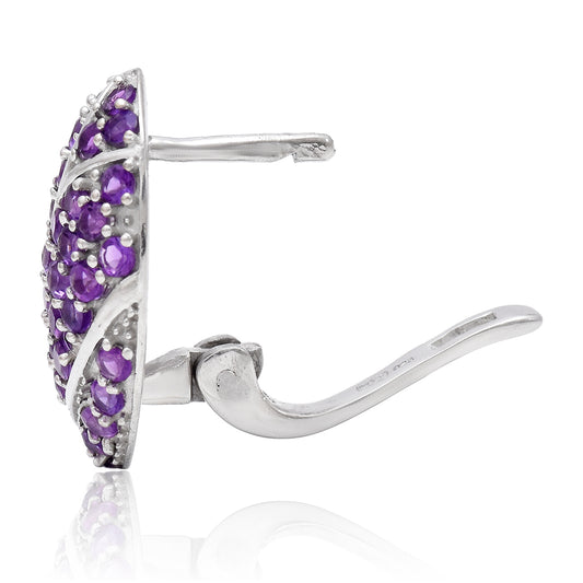 Silberohrringe mit marokkanischem Amethyst