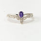 schmuckgarnitur aus Silber mit marokkanischem Amethyst und weißem Topas
