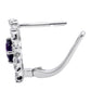 Silberohrringe mit marokkanischem Amethyst und weißem Topas