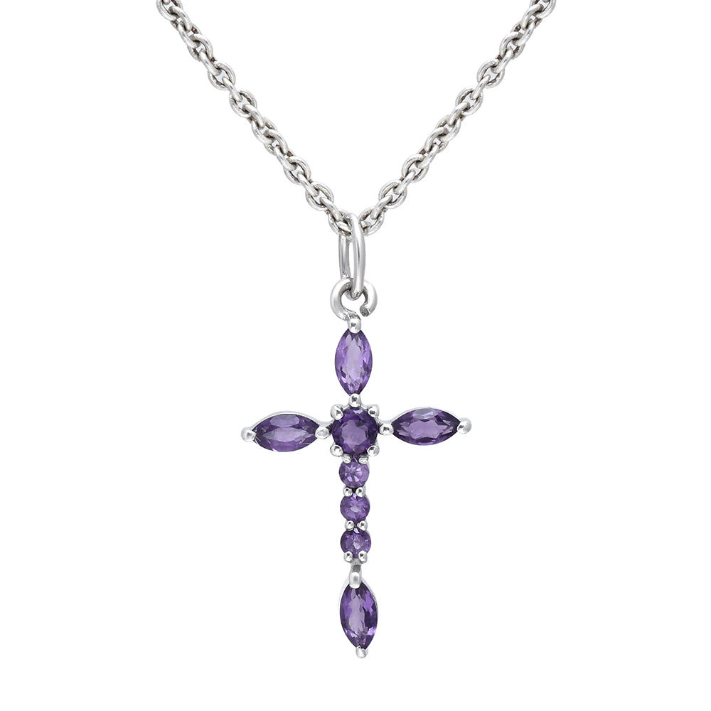 Silberanhänger mit marokkanischem Amethyst 1 