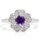 Silberring mit marokkanischem Amethyst und weißem Topas