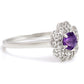 Silberring mit marokkanischem Amethyst und weißem Topas