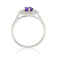 Silberring mit marokkanischem Amethyst und weißem Topas