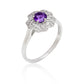Silberring mit marokkanischem Amethyst und weißem Topas