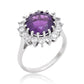 Silberring mit marokkanischem Amethyst und weißem Topas