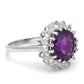 Silberring mit marokkanischem Amethyst und weißem Topas