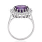 Silberring mit marokkanischem Amethyst und weißem Topas
