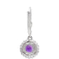 Silberohrringe mit marokkanischem Amethyst und weißem Topas