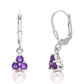 Silberohrringe mit marokkanischem Amethyst und weißer Süßwasserperle