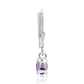 Silberohrringe mit marokkanischem Amethyst und weißer Süßwasserperle