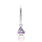 Silberohrringe mit marokkanischem Amethyst und weißer Süßwasserperle