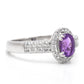 Silberring mit marokkanischem Amethyst und weißem Topas