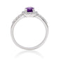 Silberring mit marokkanischem Amethyst und weißem Topas