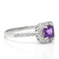 Silberring mit marokkanischem Amethyst und weißem Topas
