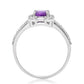 Silberring mit marokkanischem Amethyst und weißem Topas