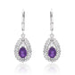 Silberohrringe mit marokkanischem Amethyst und weißem Topas