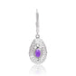 Silberohrringe mit marokkanischem Amethyst und weißem Topas