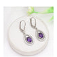 Silberohrringe mit marokkanischem Amethyst und weißem Topas