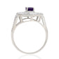 Silberring mit marokkanischem Amethyst und weißem Topas