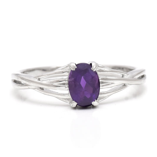 Silberring mit marokkanischem Amethyst