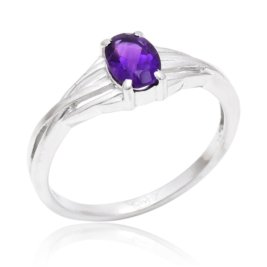Silberring mit marokkanischem Amethyst