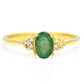 Goldplattierter Silberring mit brasilianischem Smaragd