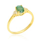 Goldplattierter Silberring mit brasilianischem Smaragd