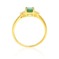 Goldplattierter Silberring mit brasilianischem Smaragd