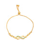 Goldplattiertes Silberarmband mit brasilianischem Smaragd und weißem Topas