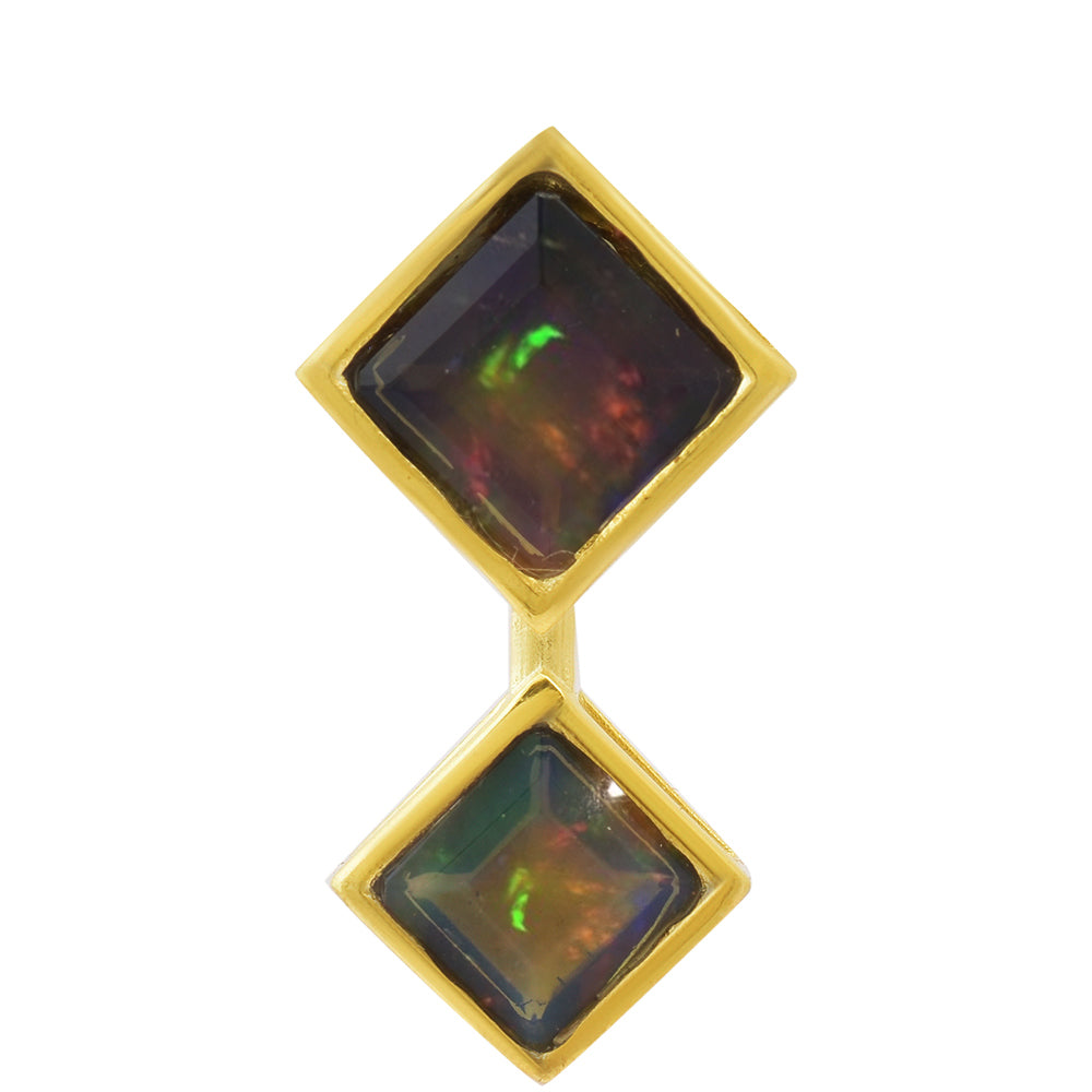Goldplattierte Silberhalskette mit äthiopischem Opal aus Lega Dembi