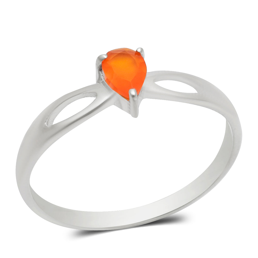 Silberring mit rotem Achat 2 
