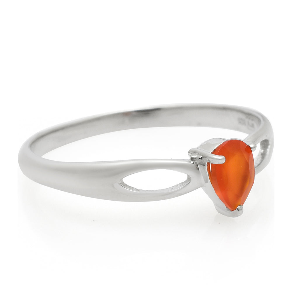 Silberring mit rotem Achat
