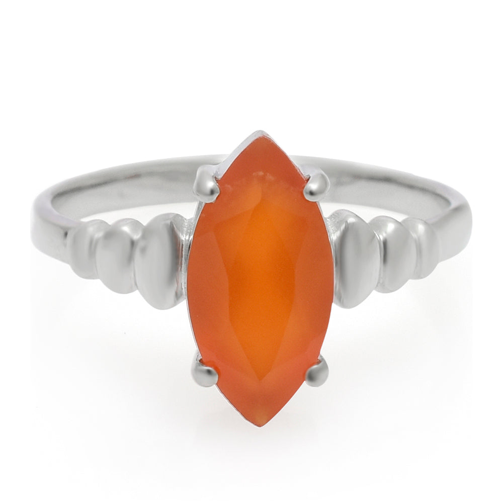Silberring mit rotem Achat